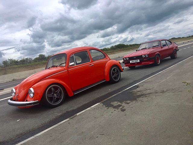 After washing the bug with Bella I went for a drive for the first time since the dyno! Met up with Rob who had a 600hp LS turbo Capri. Needless to say we had fun! Watch the video with the sound on 🐌💨 #ccr #ccruk #boost #turbo #garrett #boostislife 