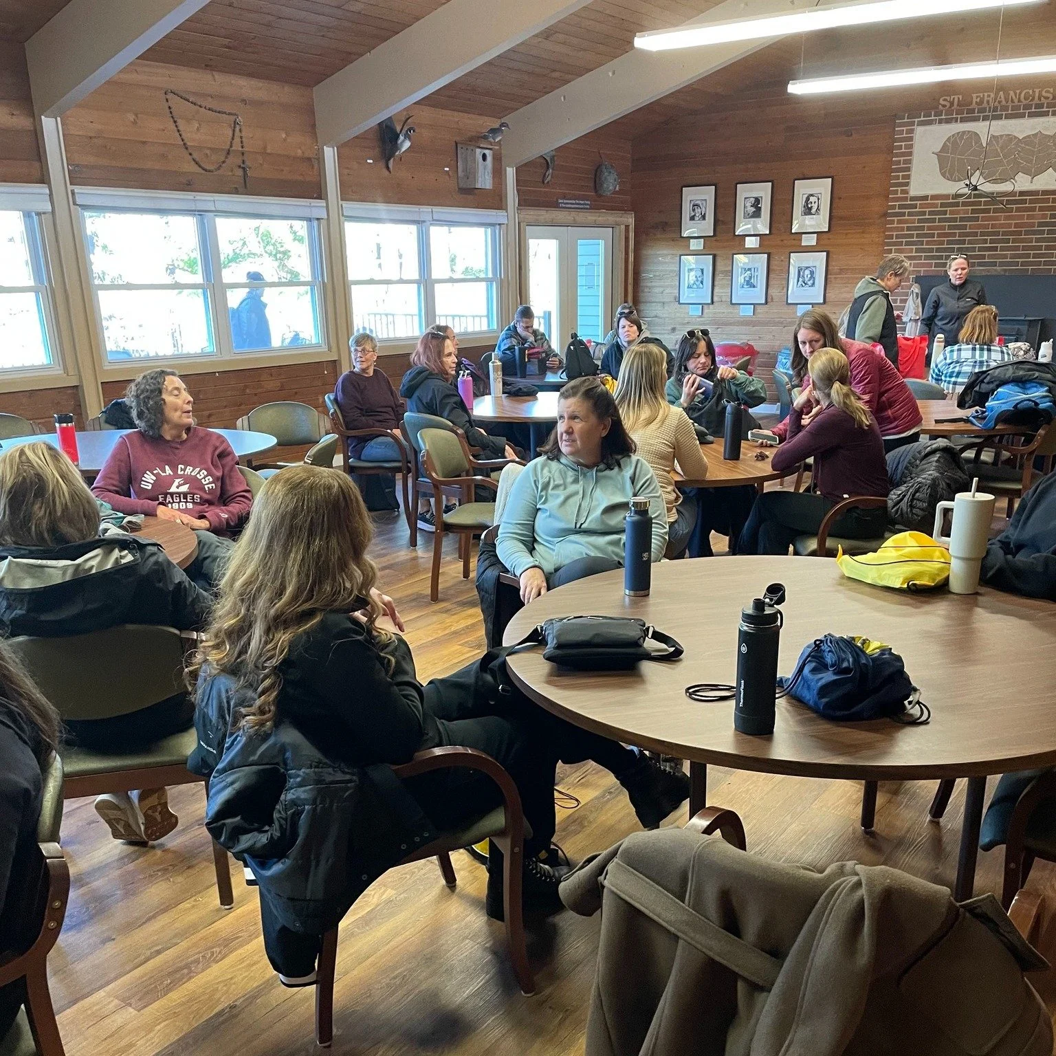 Yesterday, our faculty and staff, along with the faculty and staff from @st.monica.school visited the stunning buildings and grounds of the @catholic_ecology_center for a day of faith, community, and witness to God's creation.  The weather was perfec