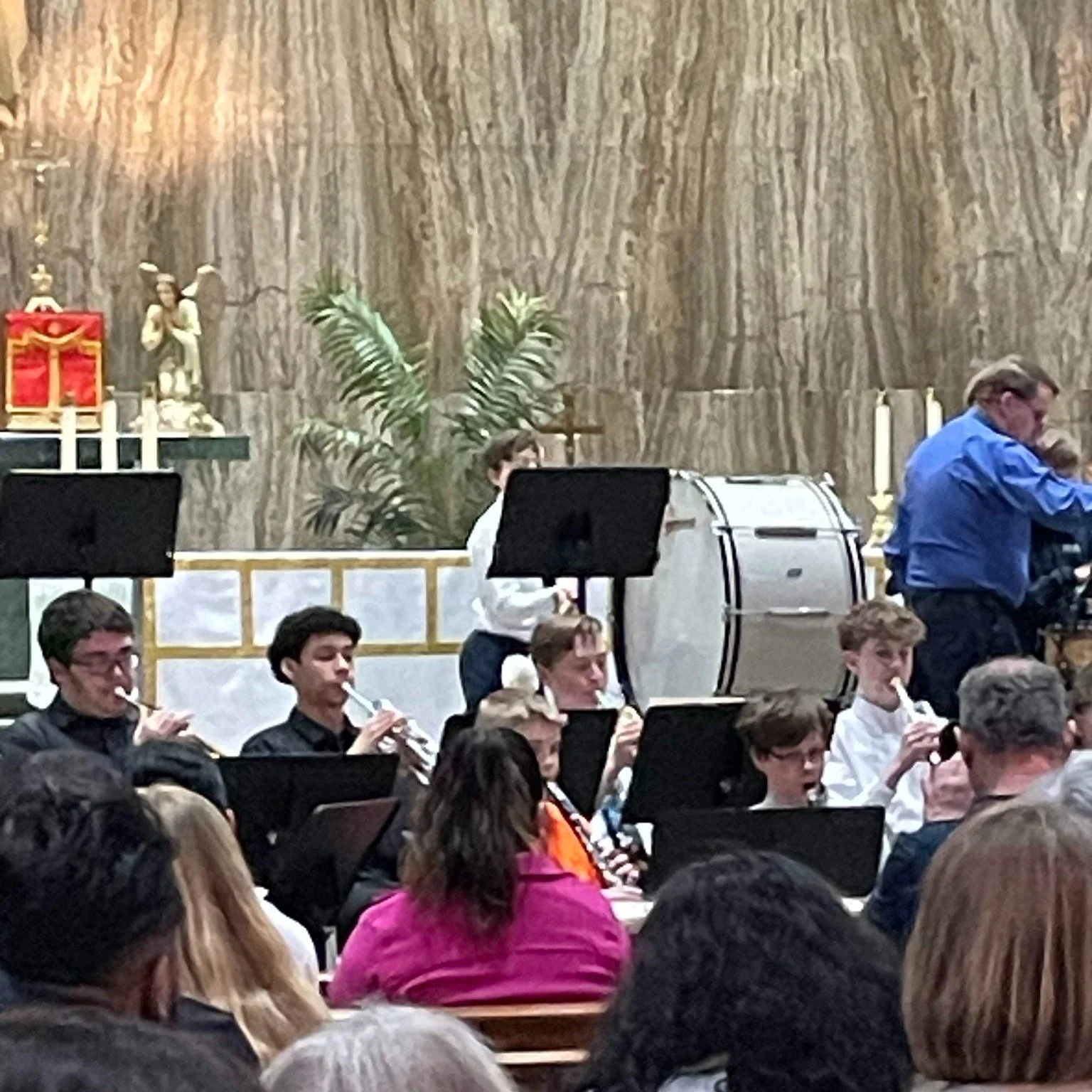 This weekend, a group of our students participated in @gatewayorganizationmilwaukee's combined schools' band and orchestra concert at Mother of Good Council Catholic Church. The students gave beautiful performances. We are so grateful that they have 