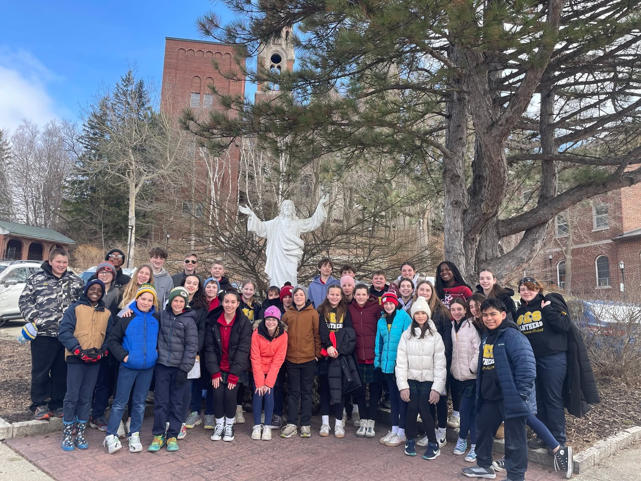 Yesterday our middle school students visited Holy Hill to walk the Stations of the Cross.  The eighth graders led the group by writing descriptions for each station, reflections questions, and a prayer at each stop.

@basilicaandnationalshrine