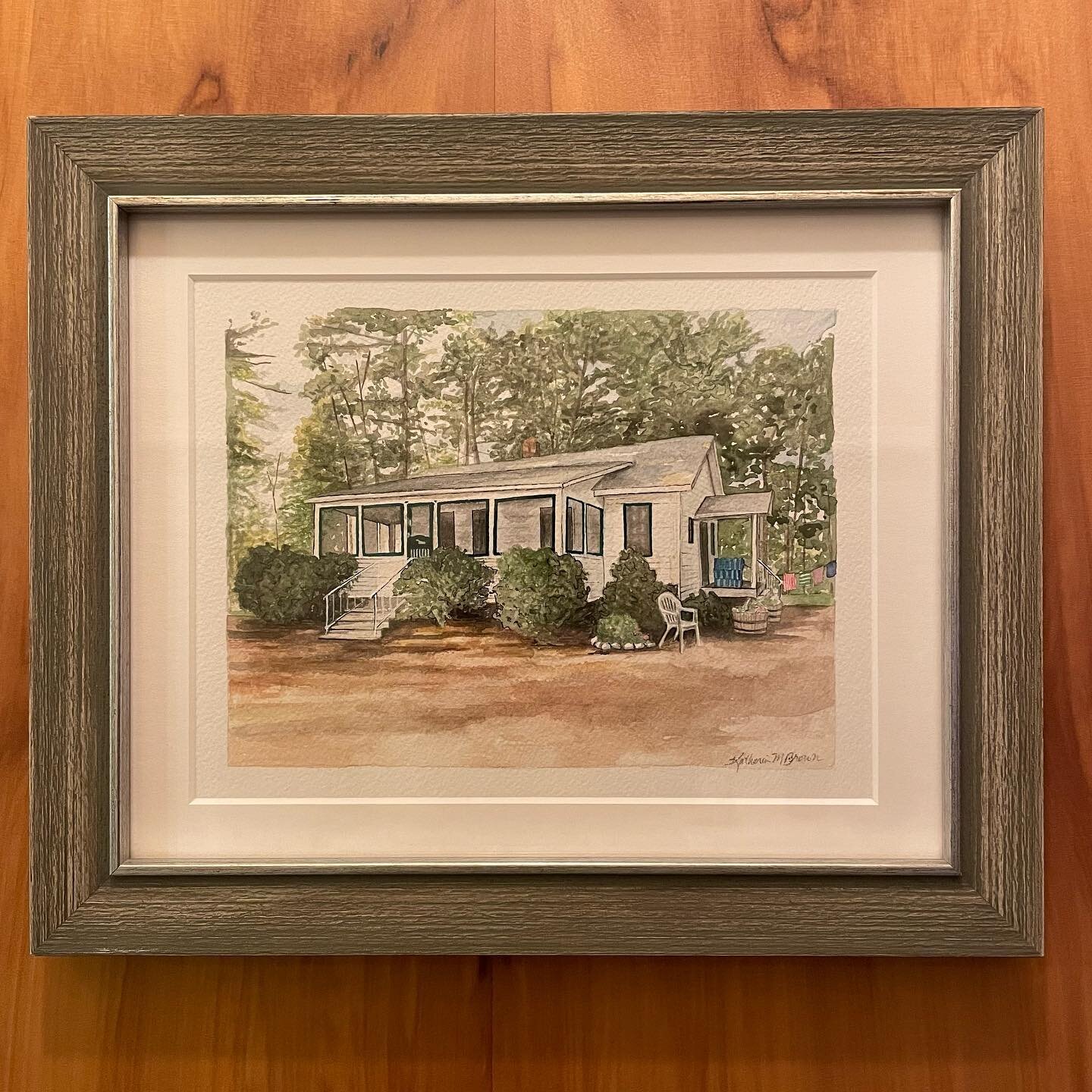 I made this for my sister and brother in-law who were married at her family&rsquo;s generation-old cottage in Maine last summer. They are in Boulder, so I hope this painting reminds them of this special place every time they walk by it!
.
.
Thanks to