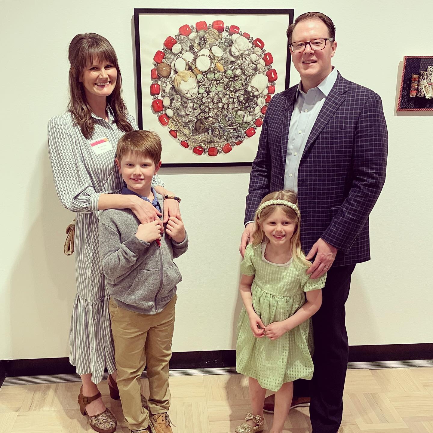 A wonderful evening at the Memorial Art Gallery with my family last night celebrating amazing artistic talent in the Rochester/Finger Lakes community. I can&rsquo;t wait to go back and really take in all the pieces- it&rsquo;s a fantastic show! 
Than