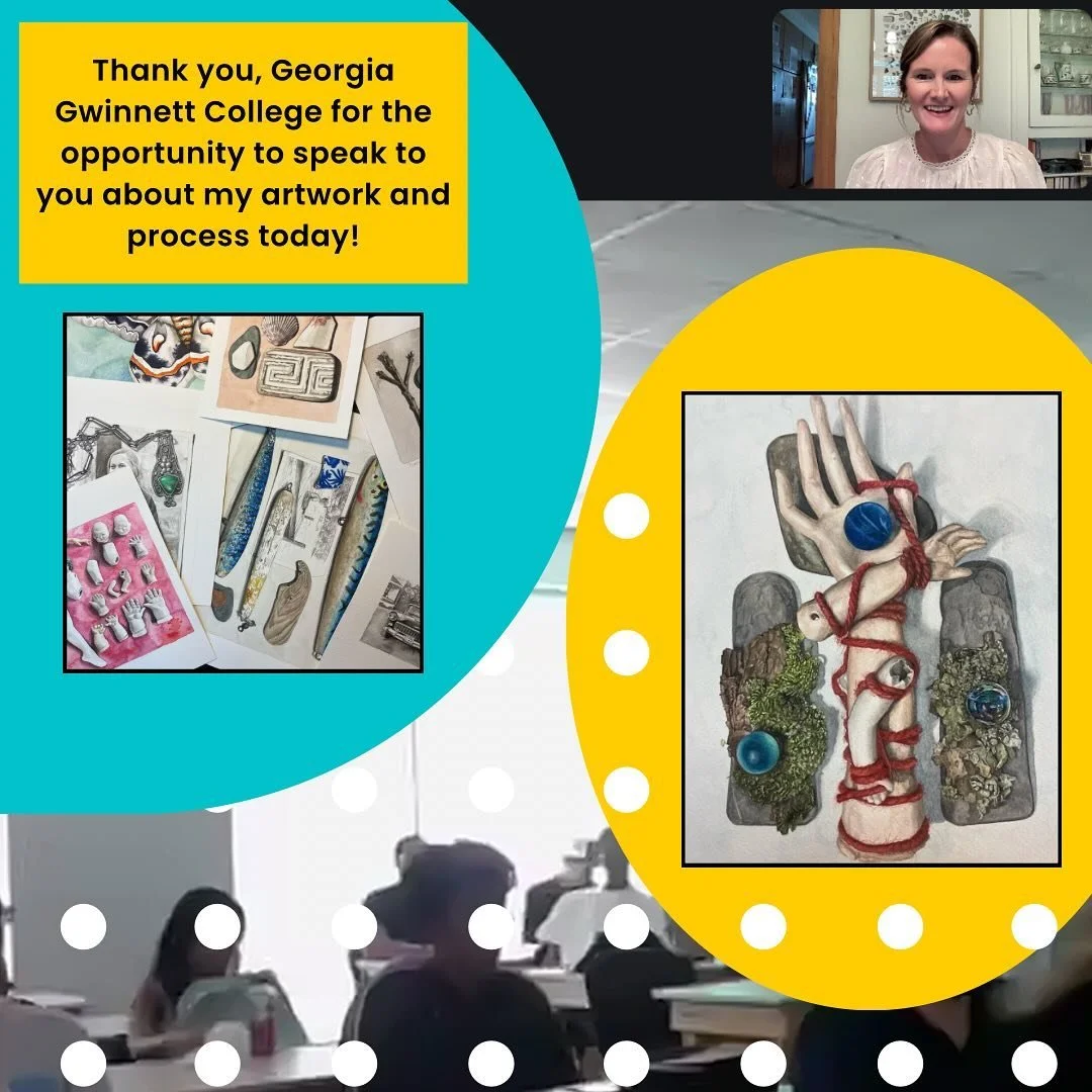 Thank you, Georgia Gwinnett College (@georgiagwinnett ) and @alicestonecollins for the opportunity to speak about my artwork and creative process today!