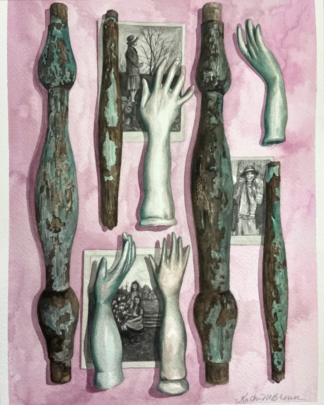 &lsquo;72 Years&rsquo; watercolor on paper. 9x12&rdquo;. 2024.