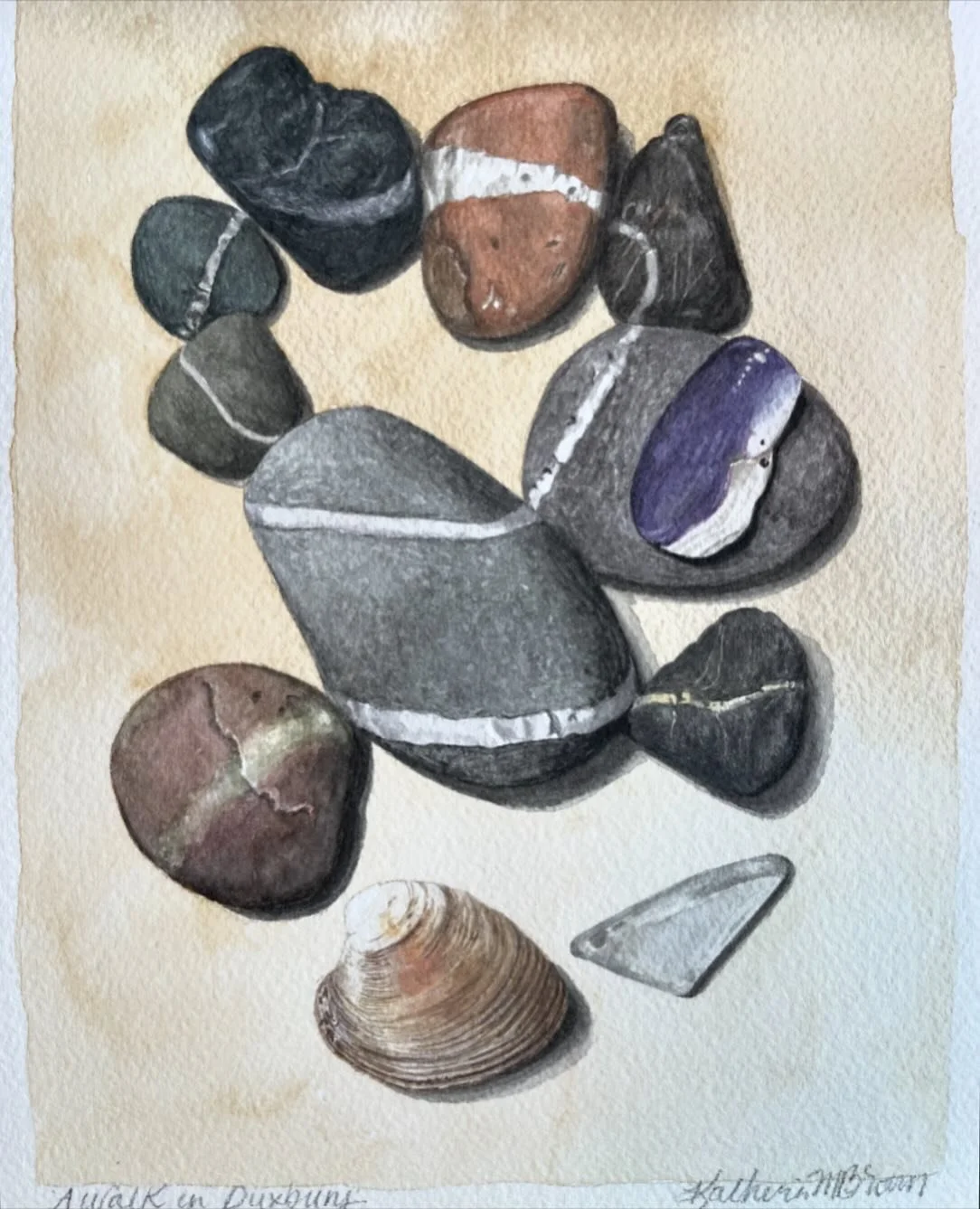 &lsquo;A Walk in Duxbury&rsquo; watercolor on paper. 5.5x7.5&rdquo; 2024
.
.
.
.
.
#gansai #gansaitambiwatercolor #gansaitambiwatercolors @kuretakejapan @kuretakezig_usa #watercolor #watercolorist #watercolorpainting #watercolorpainter #paintingstone