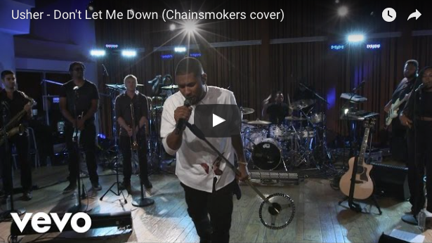 Watch Usher's Gritty Cover of the Chainsmokers' 'Don't Let Me Down' Rolling Stone Usher delivered an energetic cover of the Chainsmokers' hit with Daya, "Don't Let Me Down," during an appearance on BBC Radio 1's Live Lounge. ... watch here