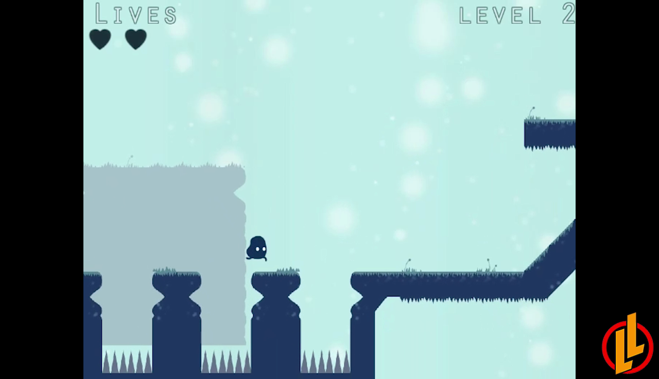 Platforming sections challenge the students to use their knowledge of physics to reach the goal.