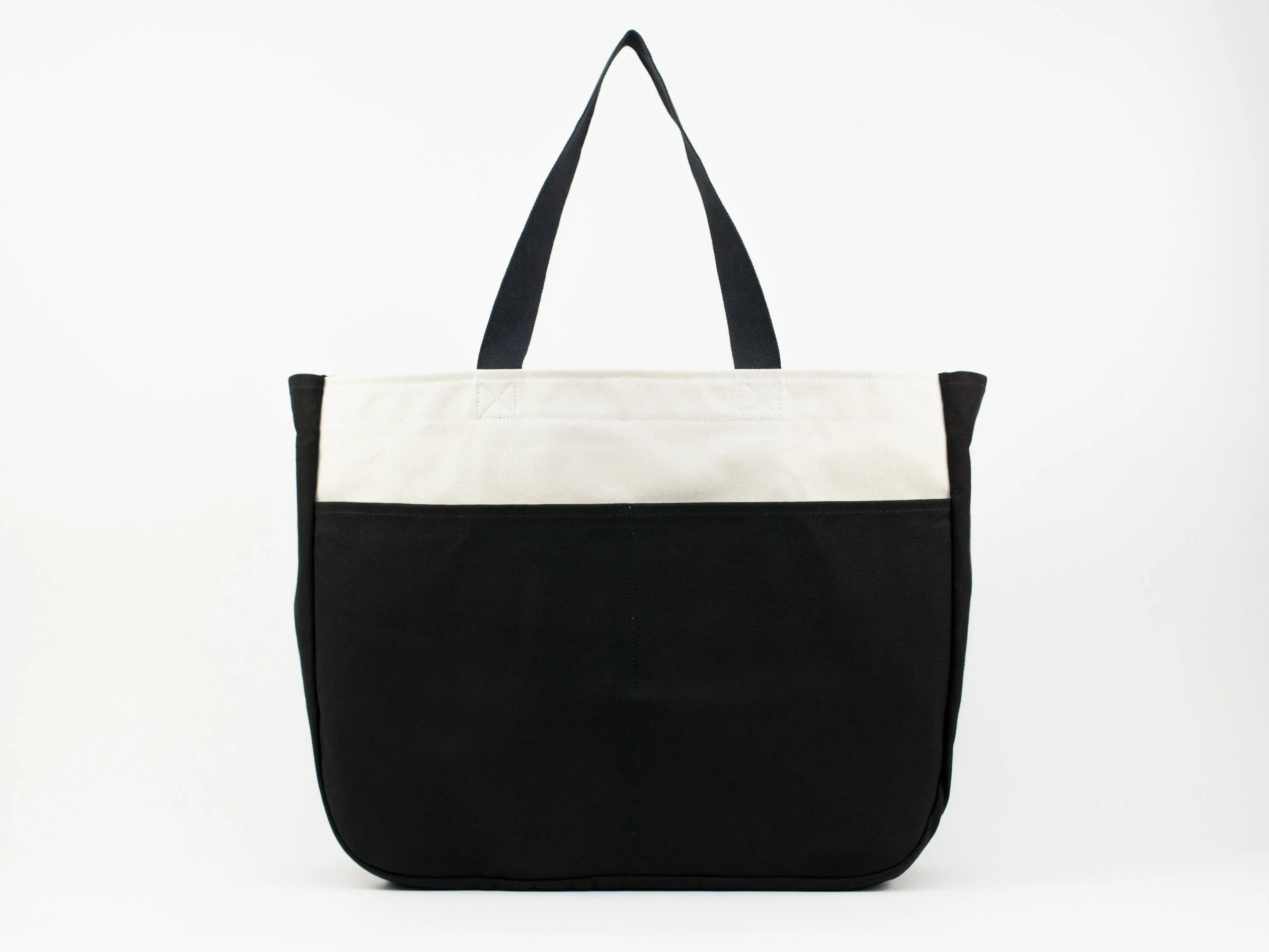 Standard Utility Wide Tote - Natural/Black
