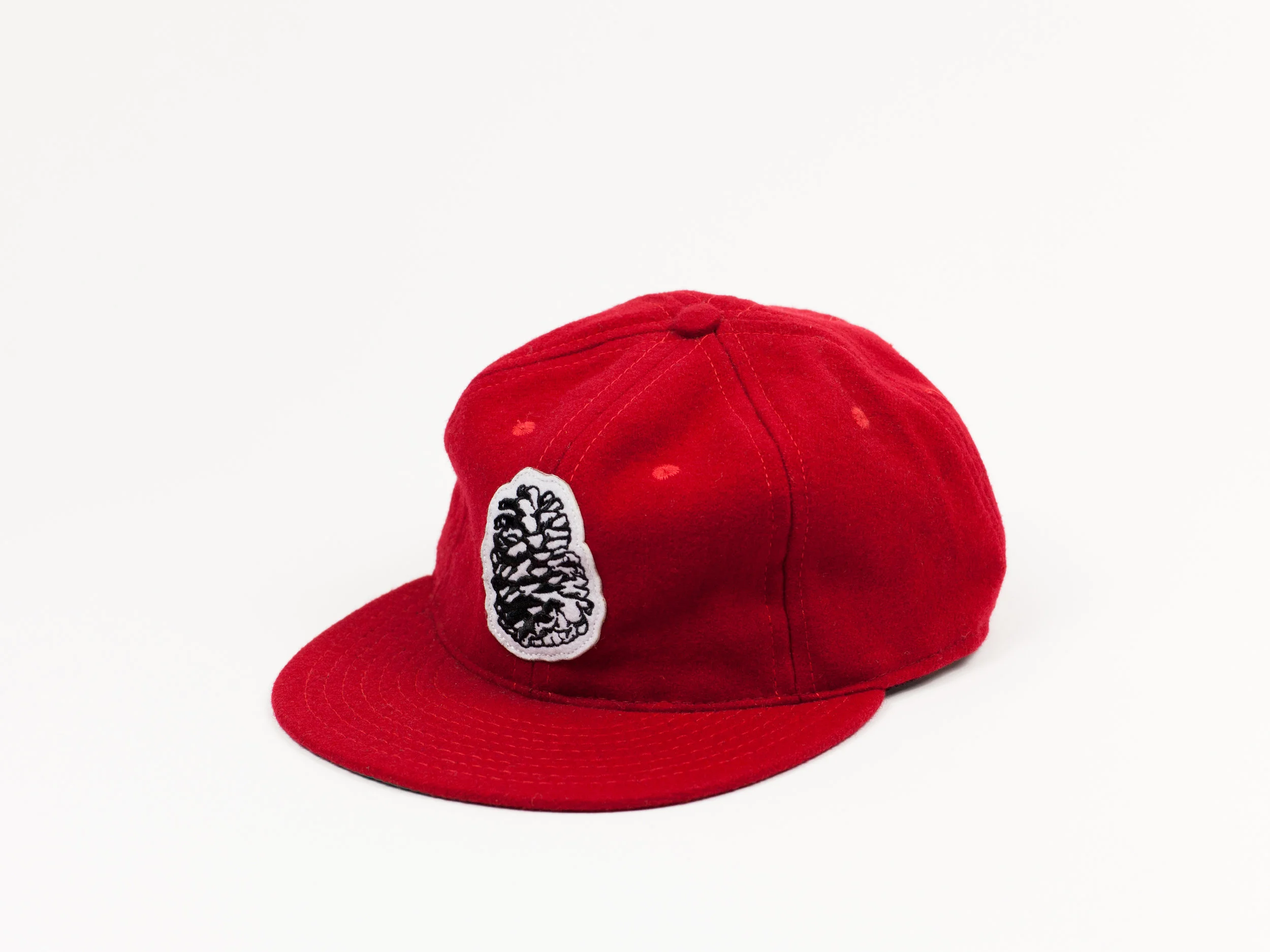 Pine State Wool Ball Cap - Red