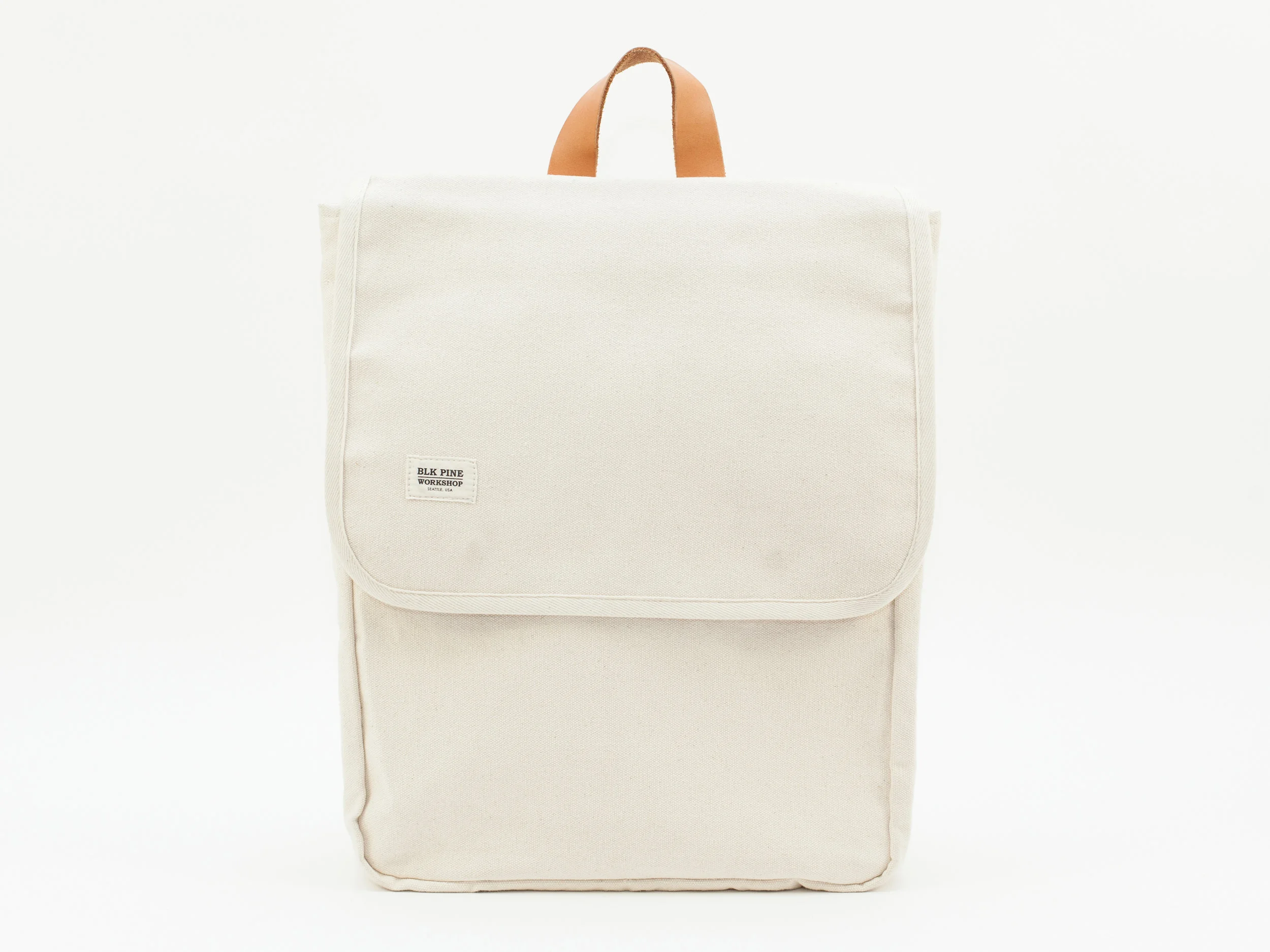 Classic Leather Canvas Canoe Pack - Natural