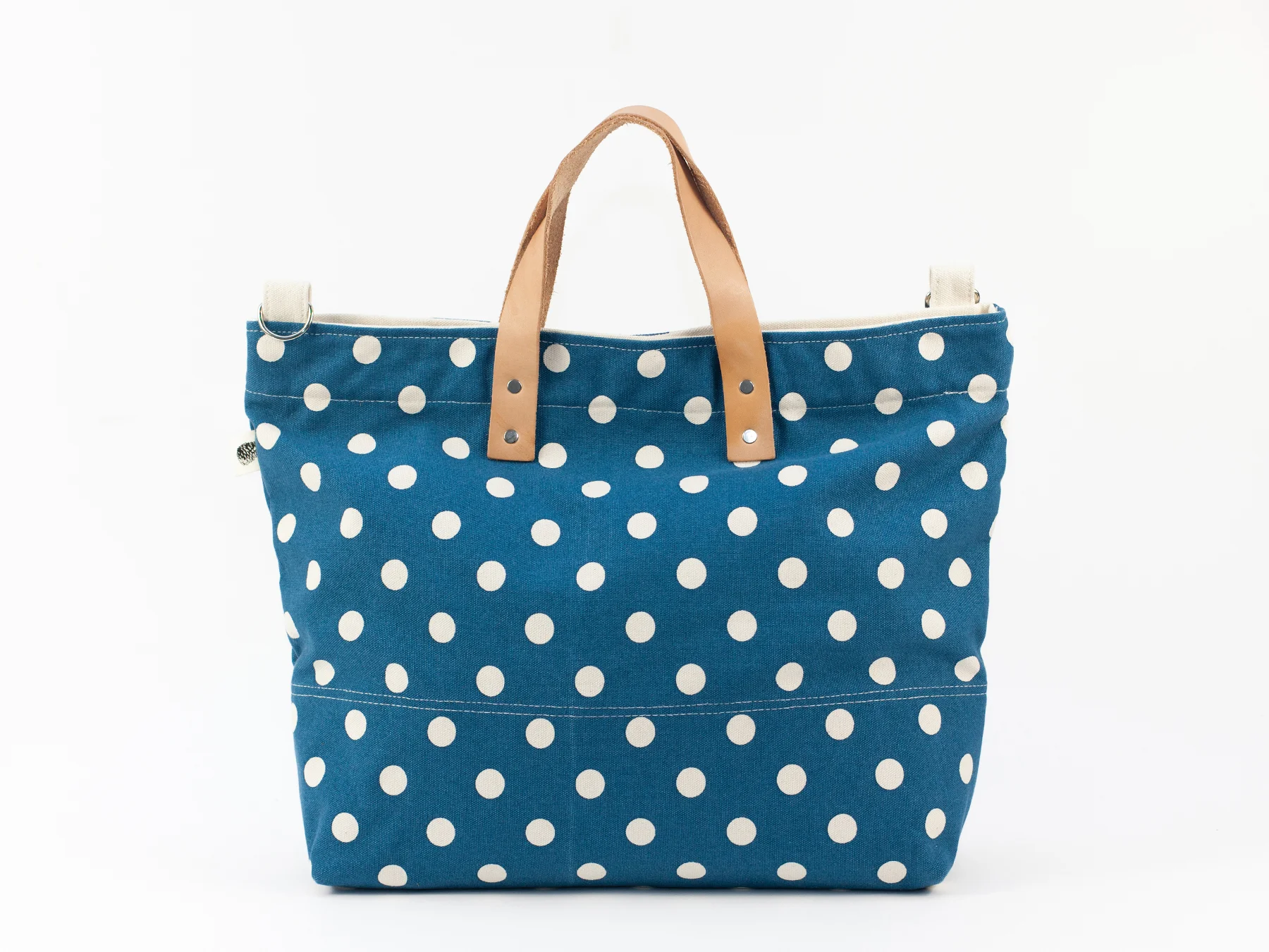 Polka Dot Medium Tote - Blue