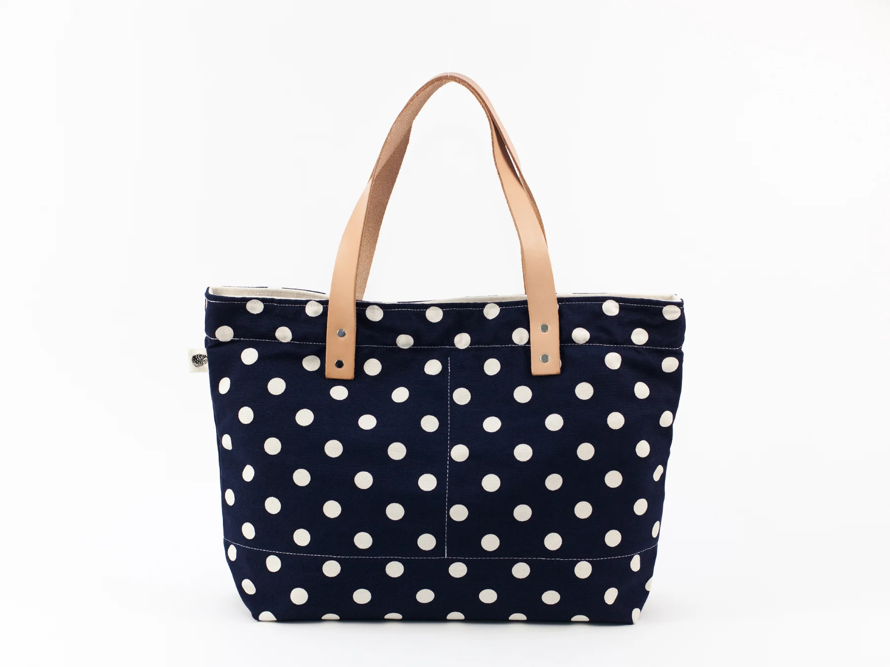 Polka Dot Utility Tote - Navy