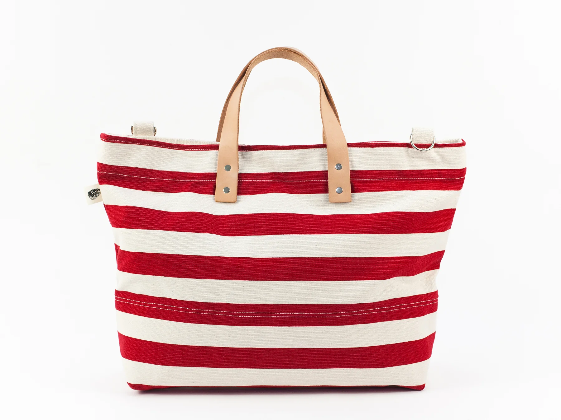 Stripe Medium Tote - Red