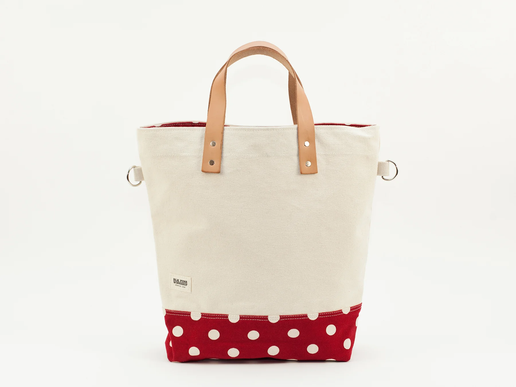 Polka Dot Tall Tote - Red