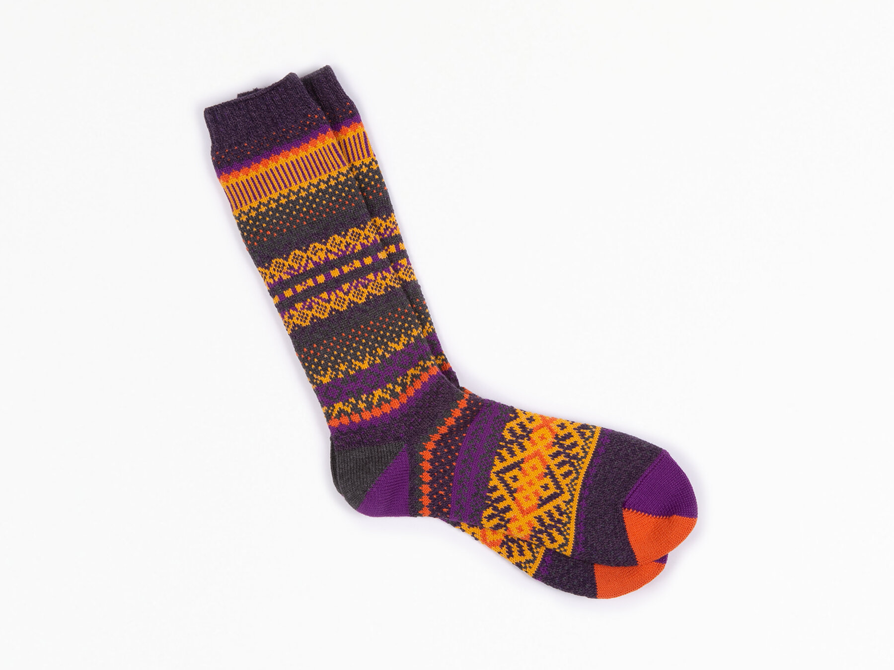 Socks - Fair Isle - Purple