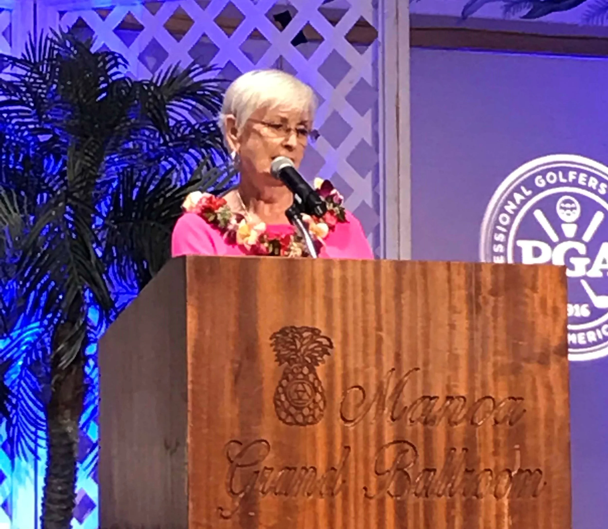 Our President Barbara Schroeder introducing our winners.