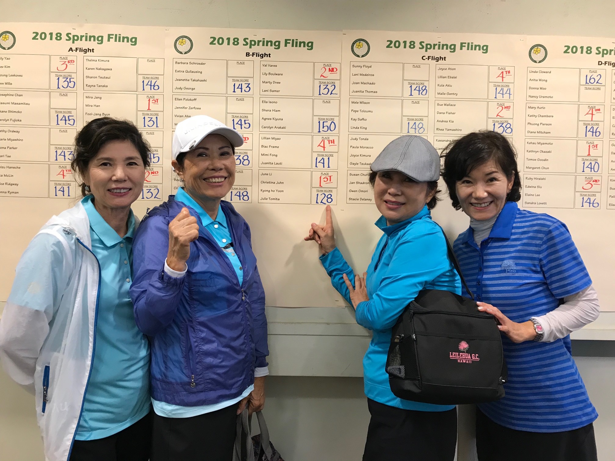 The “Li” team, June Li, Christina Juhn, Kyon Ho Soon, and Julie Tomita.