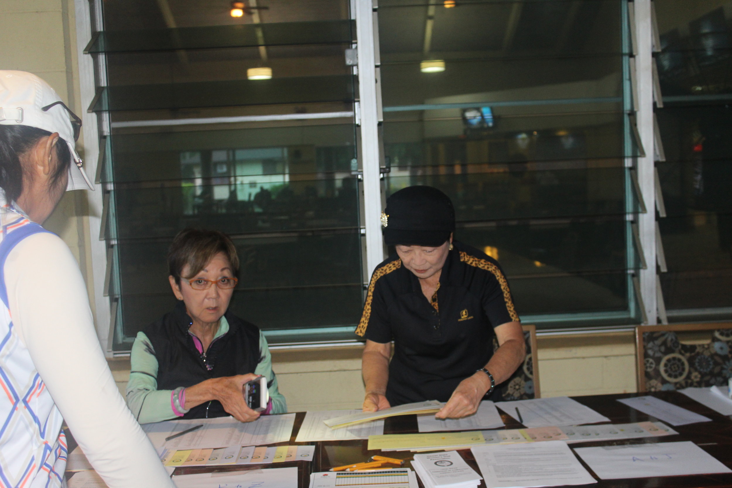  Registration desk with Diane Kawashima and Sheila Kim 