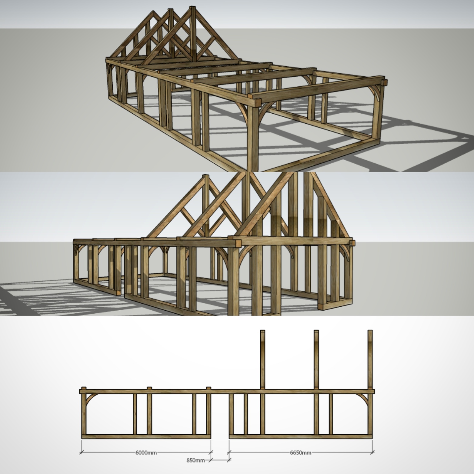 Oak framed building design
