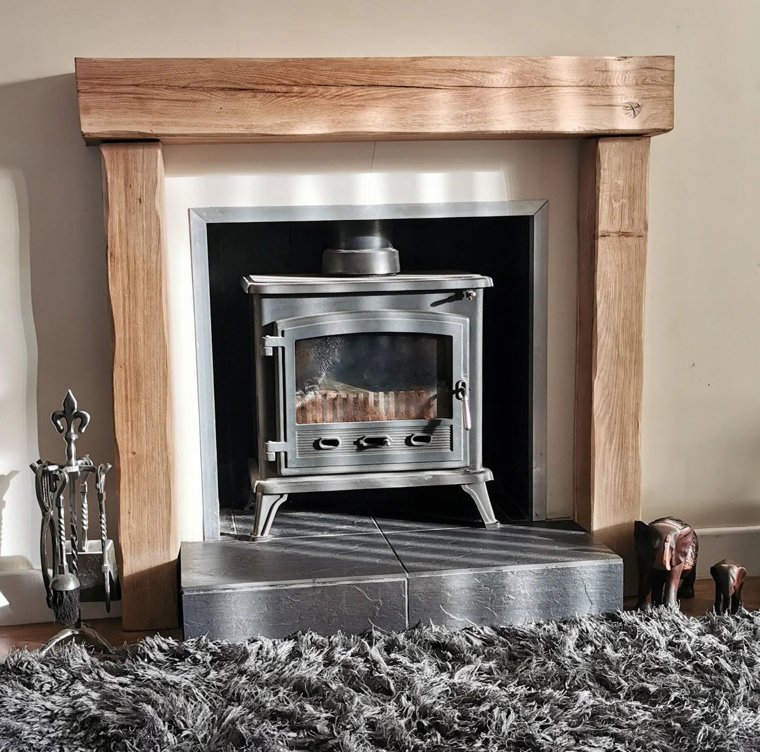 Rustic Oak Surround | Wooden Fire Surrounds | Oakfield, Horsham, West Sussex