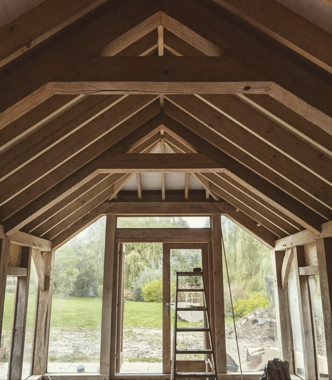 Oak Extension with Roof and Glazing