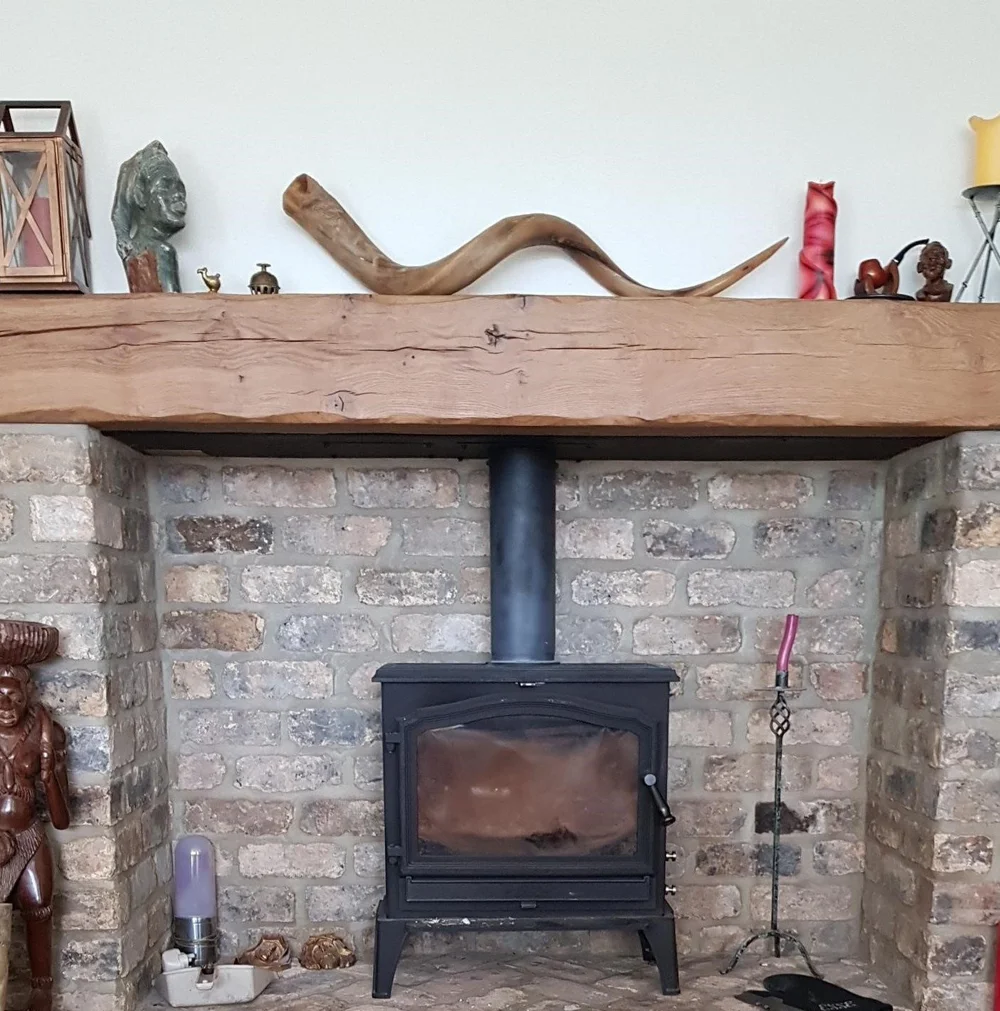 Rustic Oak Mantel 6x 4 with fitting kit **Free Delivery**