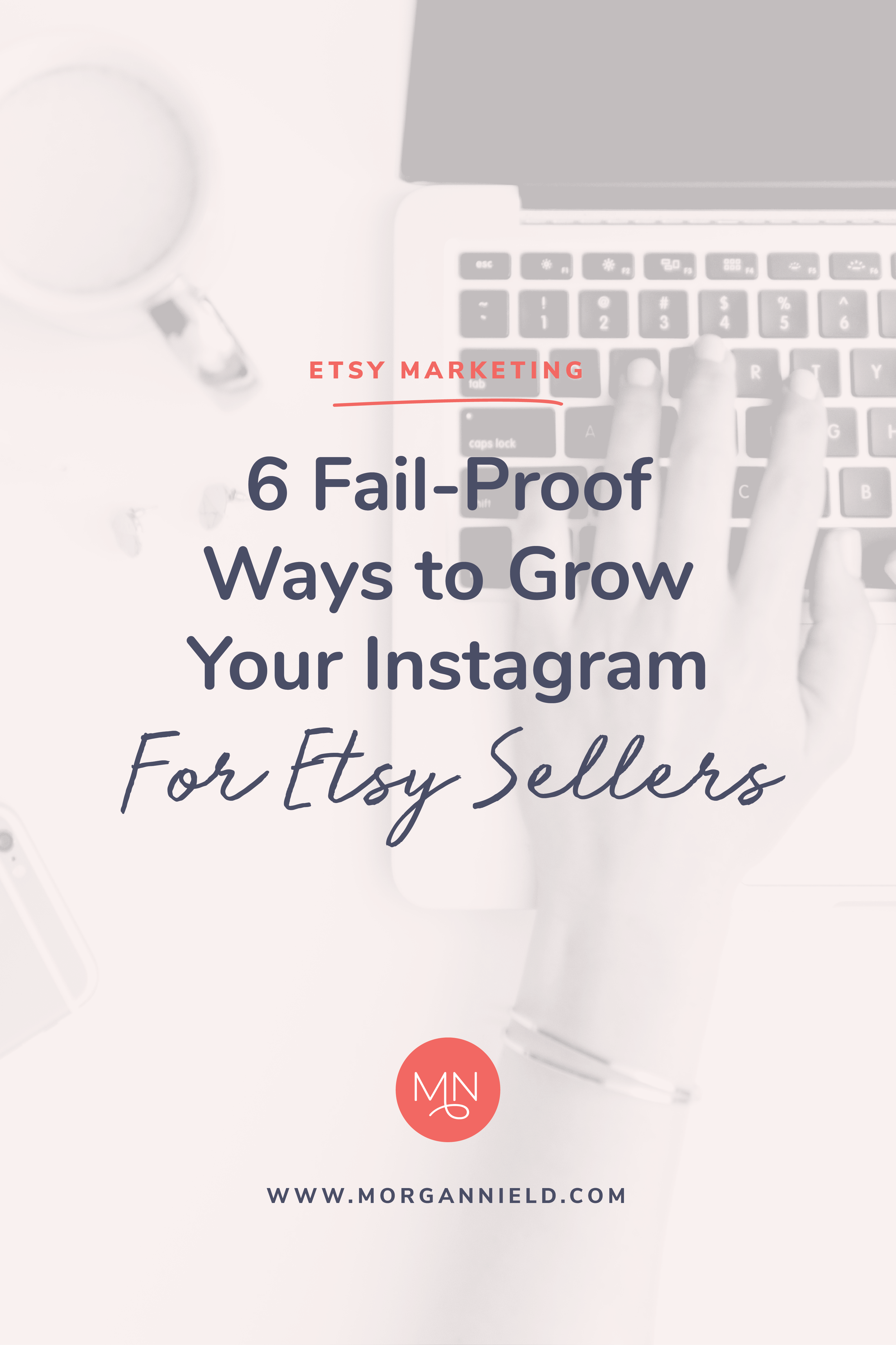 6 FAIL-PROOF WAYS TO GROW YOUR INSTAGRAM AS AN ETSY SELLER | Instagram is an AMAZING tool to utilize if you sell on Etsy, but gaining that initial following can be tough sledding. On the blog I'm sharing 6 of my favorite ways to grow your Instagram organically and make a few sales along the way! Click through to read my top tips >>