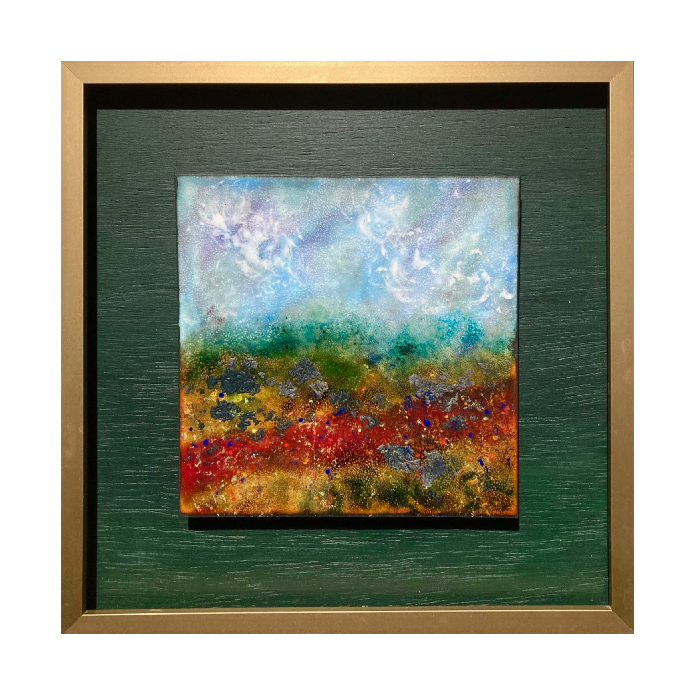 enamel painting, home decor, luxury, glass fusion, high gloss, original artwork