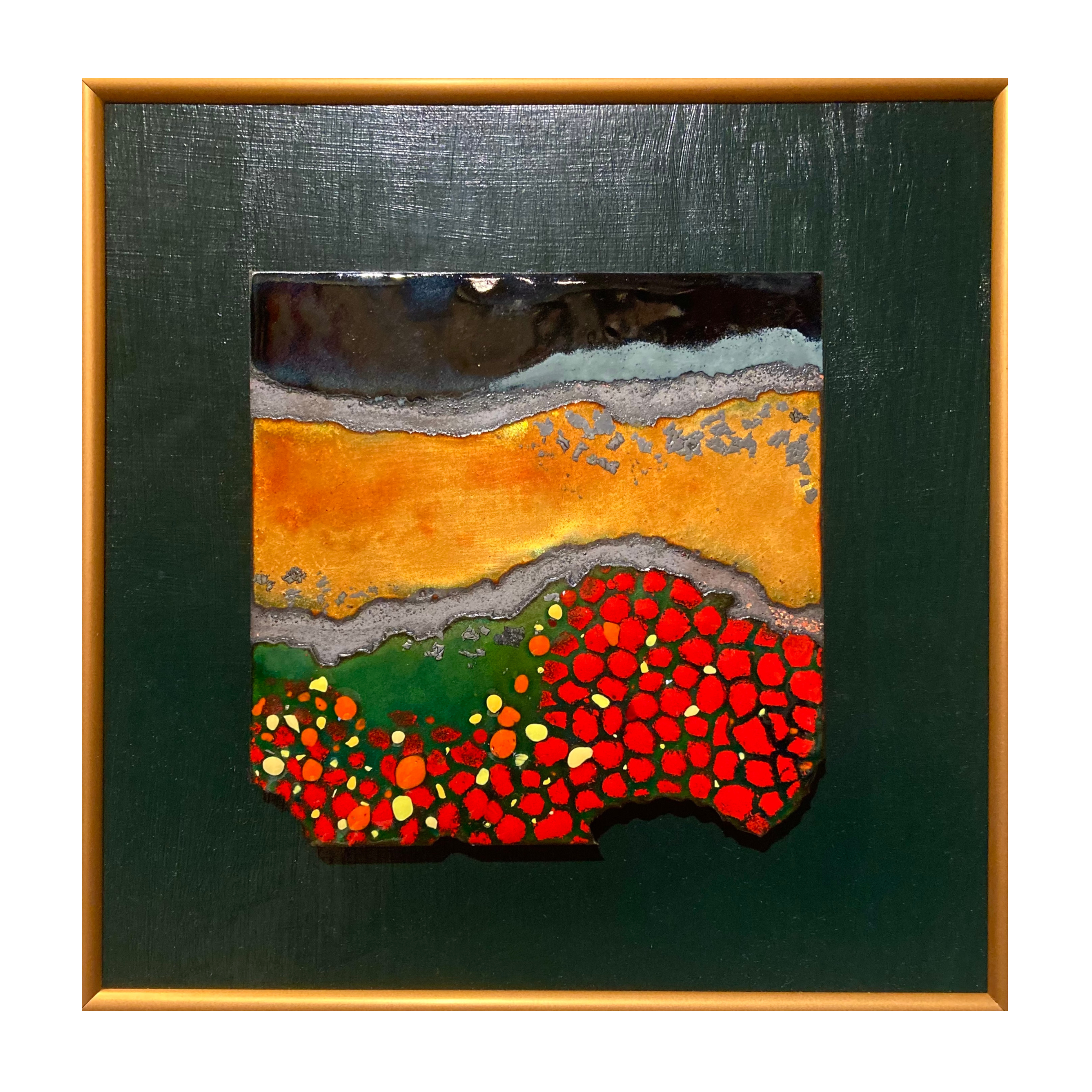 enamel painting, home decor, luxury, glass fusion, high gloss, original artwork