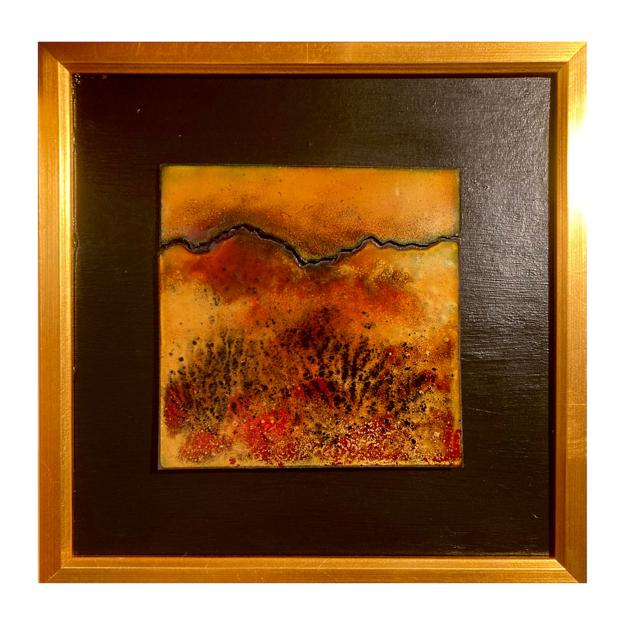 enamel painting, home decor, luxury, glass fusion, high gloss, original artwork