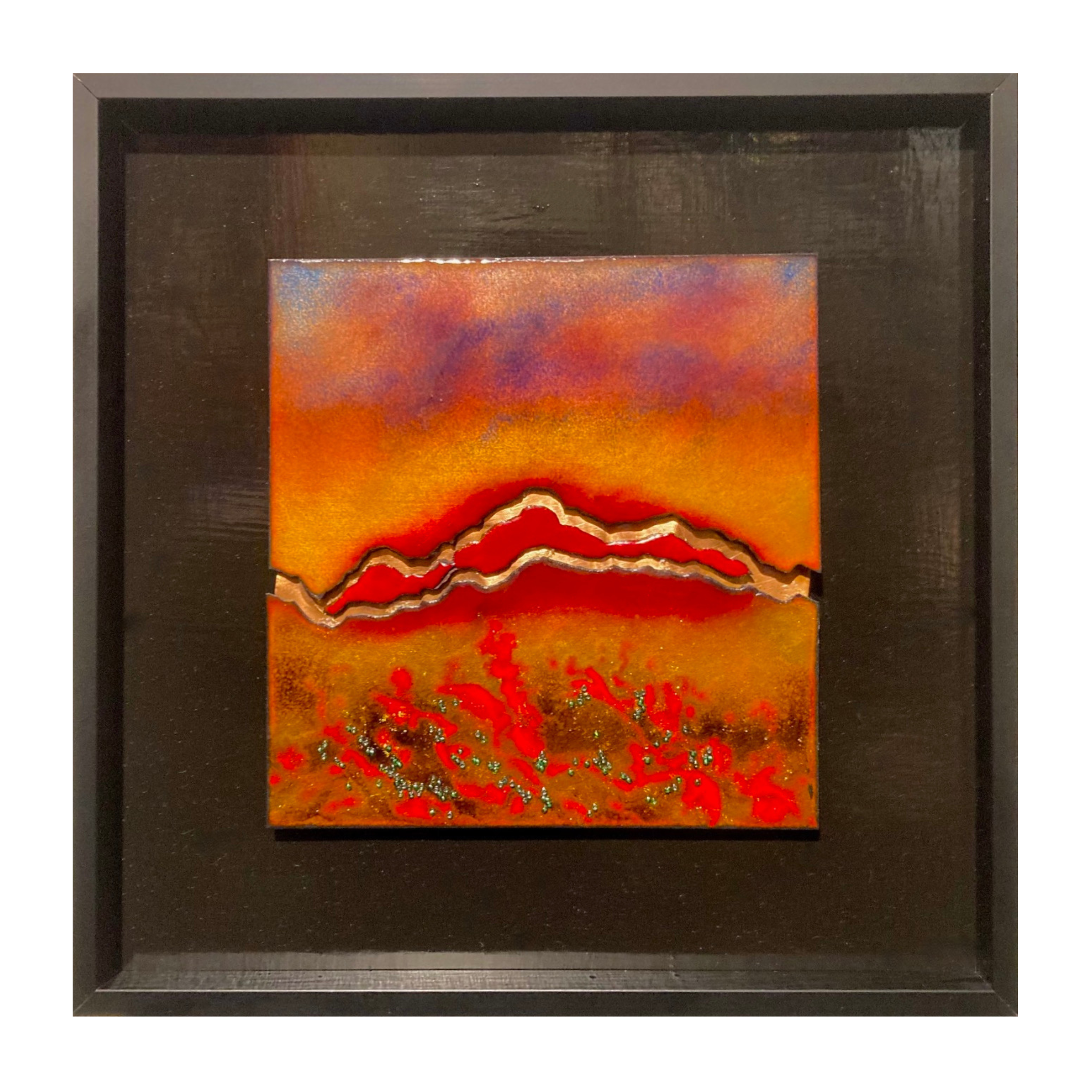 enamel painting, home decor, luxury, glass fusion, high gloss, original artwork