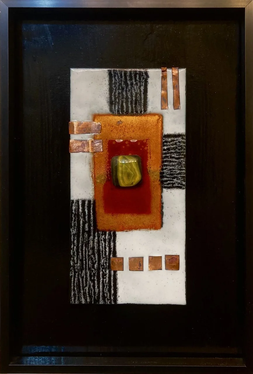 enamel painting, home decor, luxury, glass fusion, high gloss, original artwork