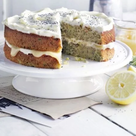 Frosted Courgette and Lemon Cake Jane Hornby via GoodFood