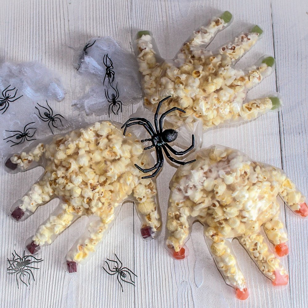 THE ORGANIC COOKERY SCHOOL HALLOWEEN SPOOKY POPCORN HANDS