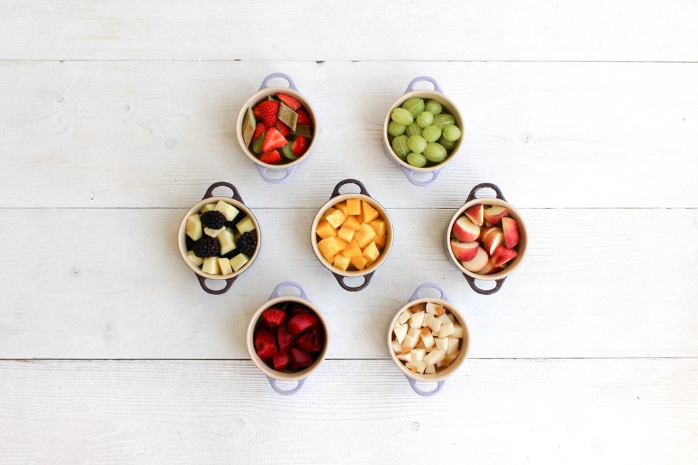 Place prepped fruit into baking dish(es)