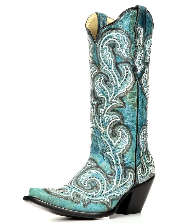 Corral's turquoise shaded embroidery and studs' is an amazing price for such a beautiful boot! Plus, who doesn't love turquoise?! They're $359.99 at Betty Boot’s. 