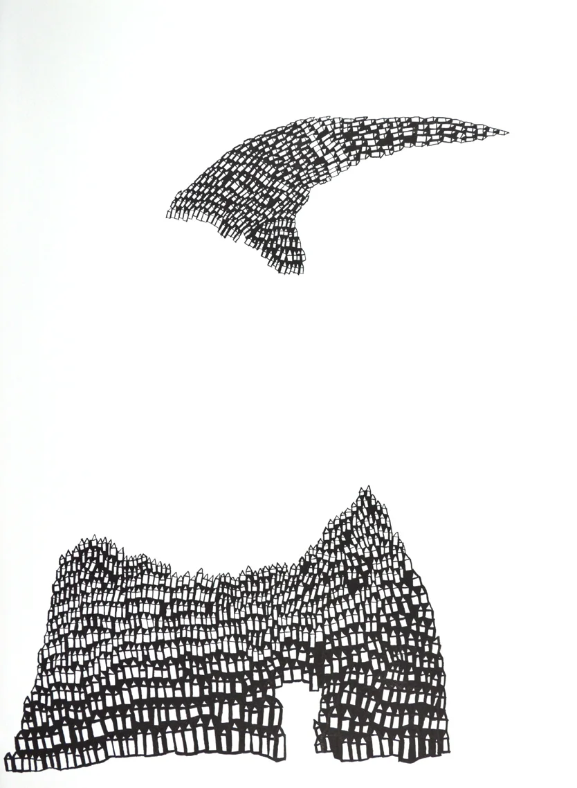 Mirage, 23" x 30", sumi ink, rives bfk, 2012