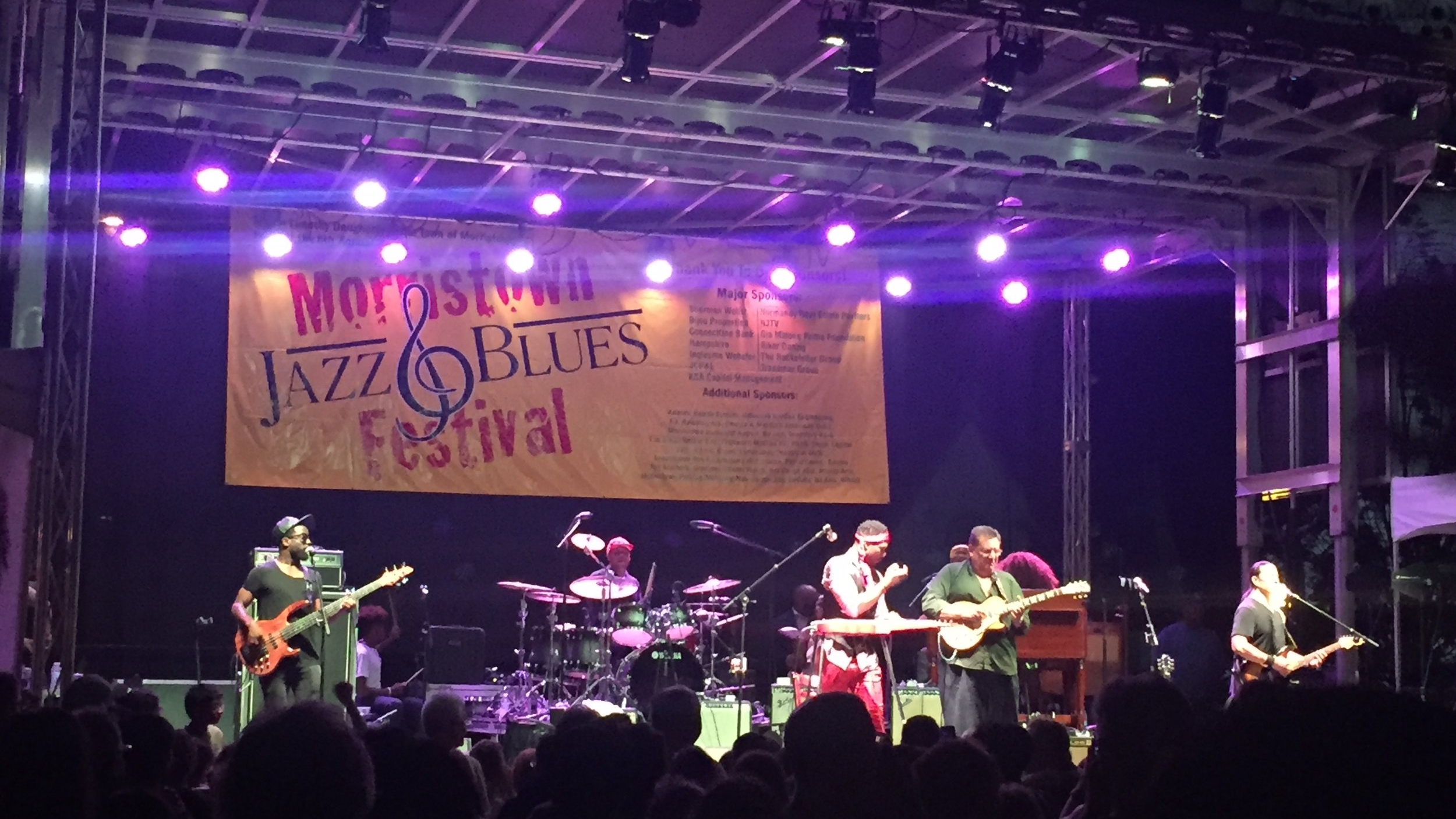 Robert Randolph & the Family Band on the Morristown Green in 2016. Photo by NK beat photographer Andrew Lewis