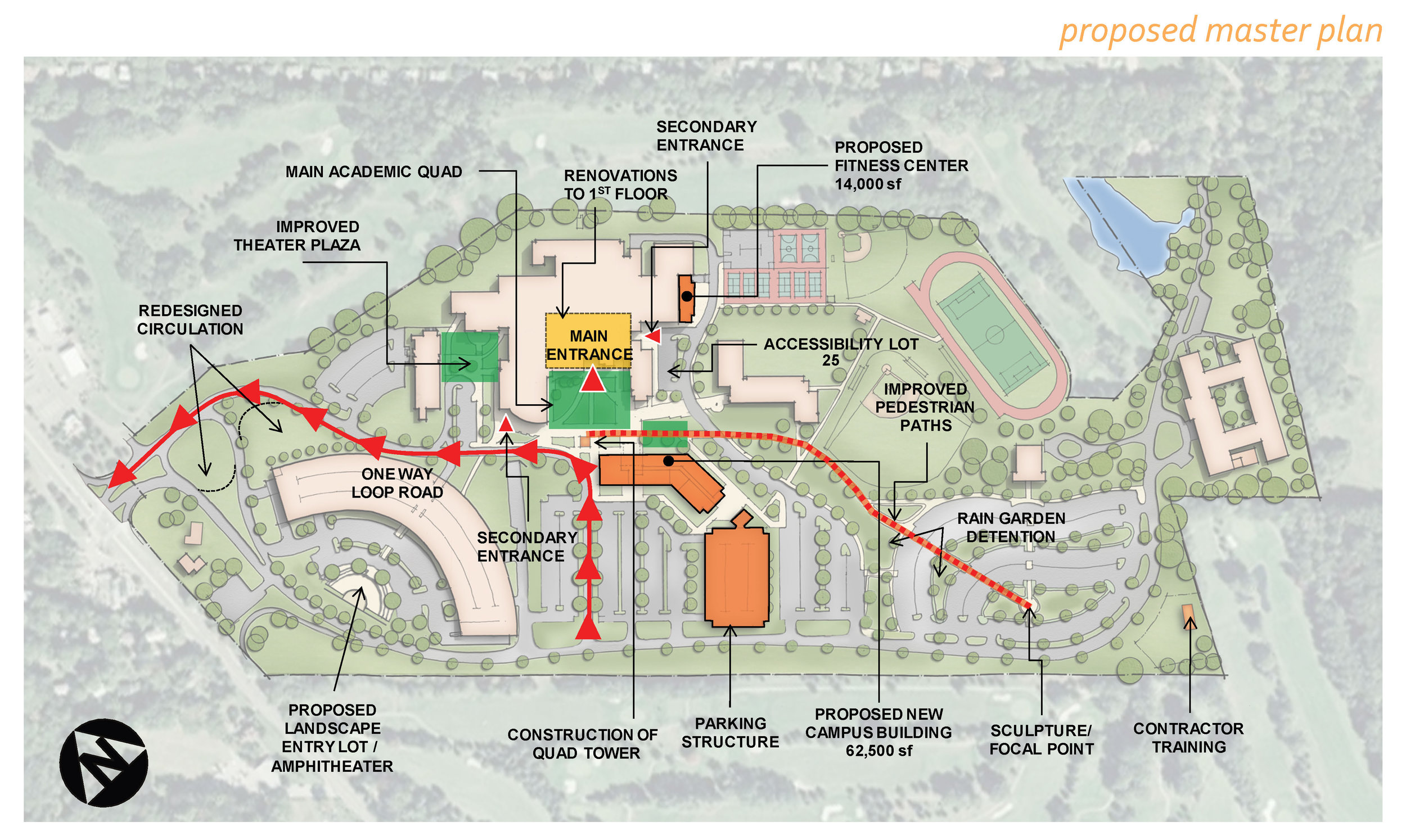 bergen community college campus map Bergen Community College Master Plan Nk Architects bergen community college campus map