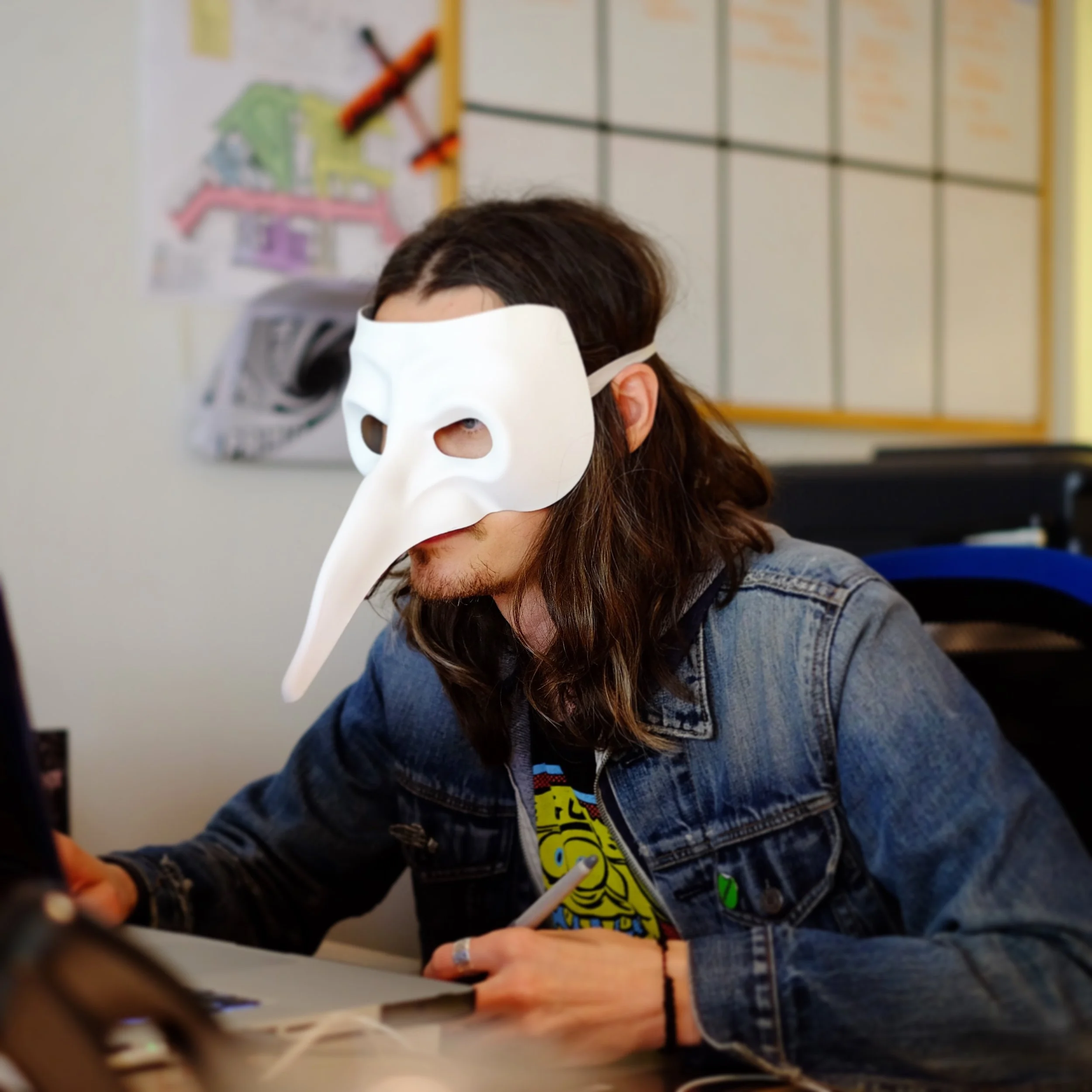 Hard at work in his natural habitat. (Photo by Devon Lombardi)