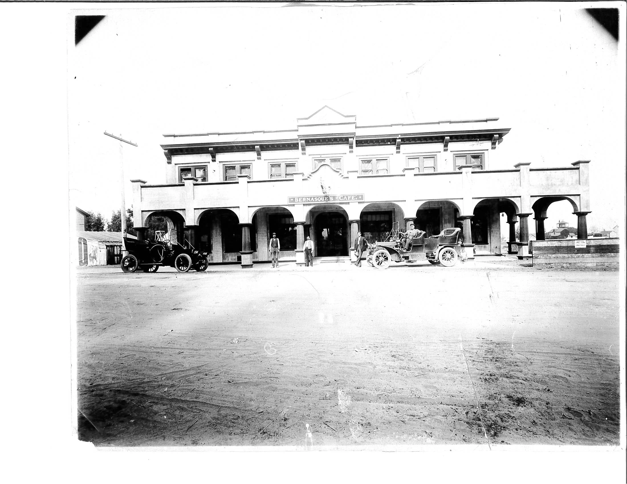 Bernasque's Cafe was constructed in 1910 replacing the Five Points House.jpg