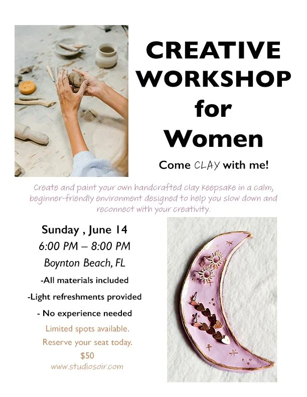Creative Clay Workshops for Women-series