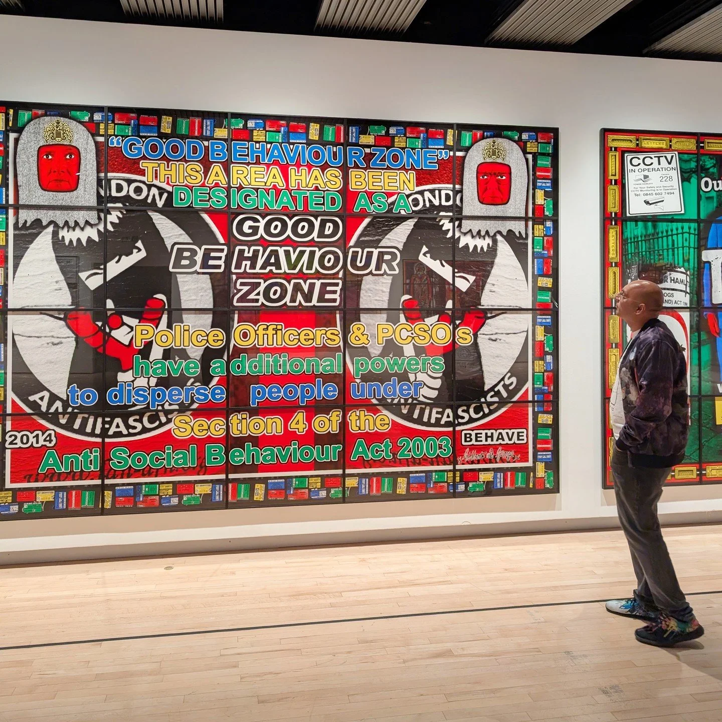 Irreverent art duo and self-proclaimed &quot;living sculptures&quot;, Gilbert &amp; George confront their own mortality in over 60 floor-to-ceiling installations that transform the Hayward Gallery. In one series they are surrounded by nuts, bolts and