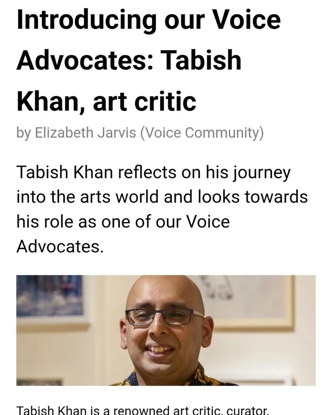 What a privilege to be interviewed by @BrambleCarpentry for @VoiceMagUK, in my role as a Voice advocate. We talk about my career, the highs and lows, and my role as a trustee for @CGLArtSchool.

Read the full interview via my link in bio now.
.
.
#Co