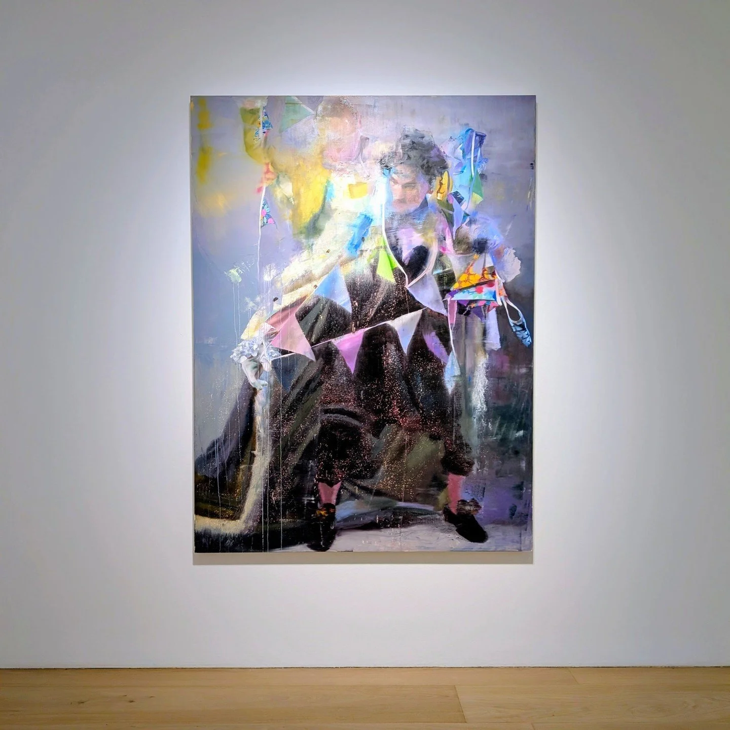 Poking fun at the trappings of empire, Irish painter Conor Harrington blurs the elaborate clothing, making it look like the circus it is. Including bunting and ermine cloaks, the works are abstracted to reflect the fading legacy of colonialism that s