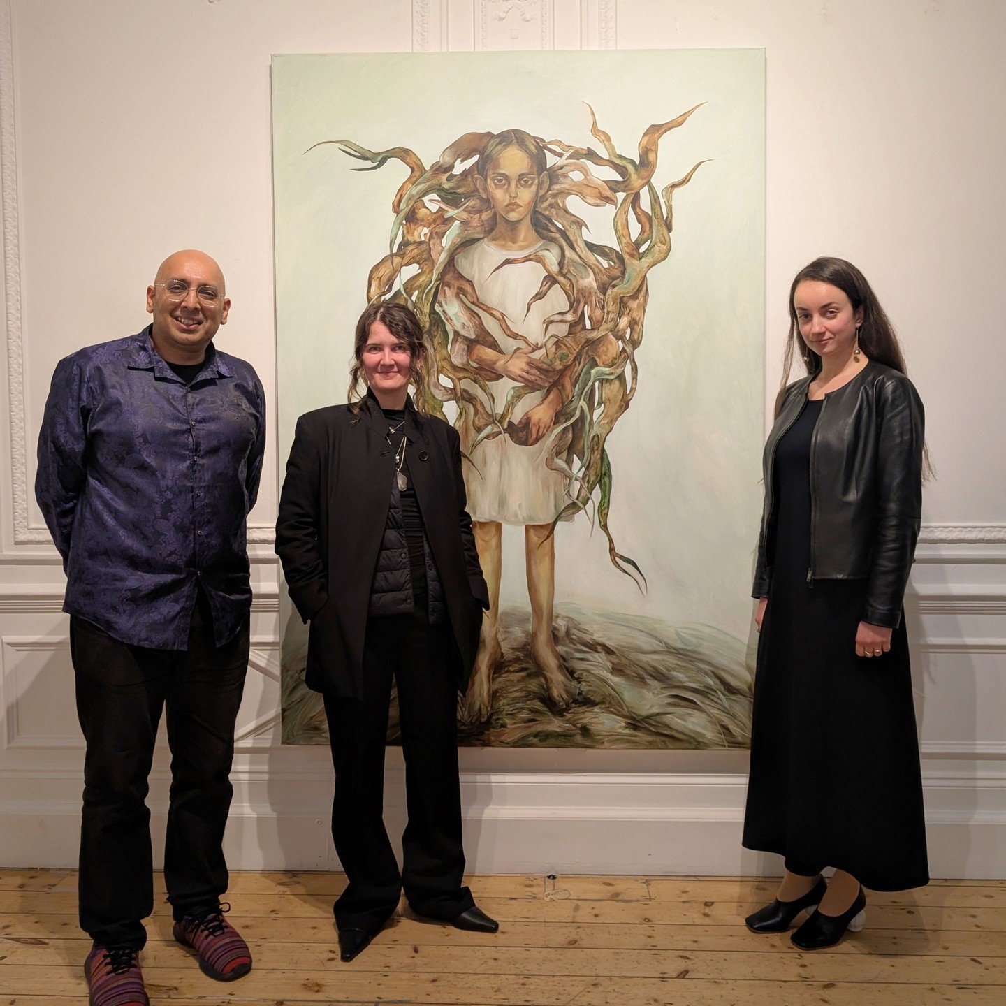Children sheltering under a blanket, trees bearing the scars of the war. Alina Zamarova lives and works in Kyiv and has seen how people and nature have been damaged by the war, but also hopes that they will both rebound once the war is over. She refe