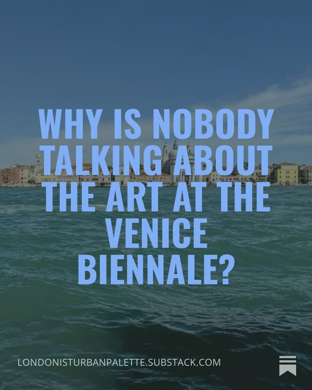 The Venice Biennale for Art is around the corner, kicking off in May, and there&rsquo;s been lots of discussion about it in the art press. Yet nobody is talking about the art itself, but rather the stories surrounding it.

Read more in my latest Diar