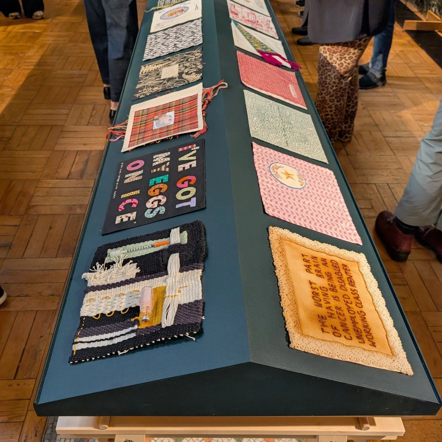 Not long left to catch one of the most moving exhibitions I&rsquo;ve seen of work by @Leah.Jensen with @CavalieroFinn at @FitzroviaChapel. The exhibition features artwork that chronicles the artist&rsquo;s journey through her recent brain tumour diag