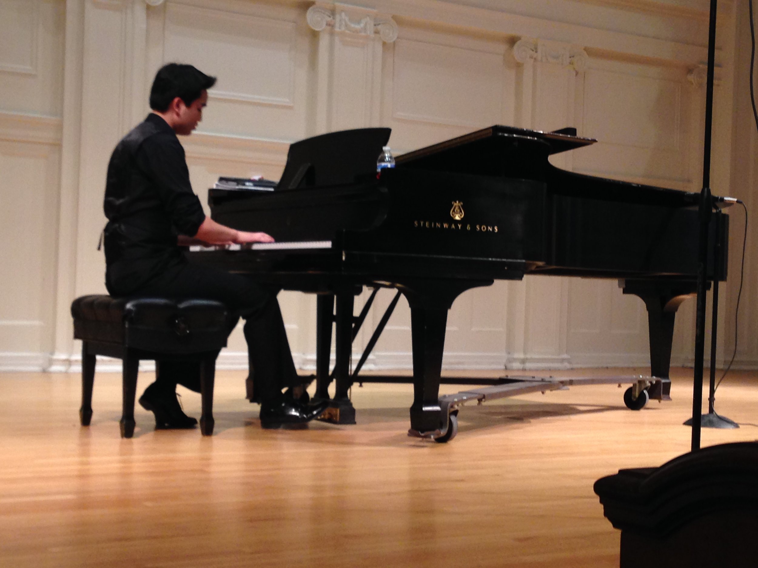 Hunter Chang performing an improvised Solo Piano piece at the LEARN Benefit Concert
