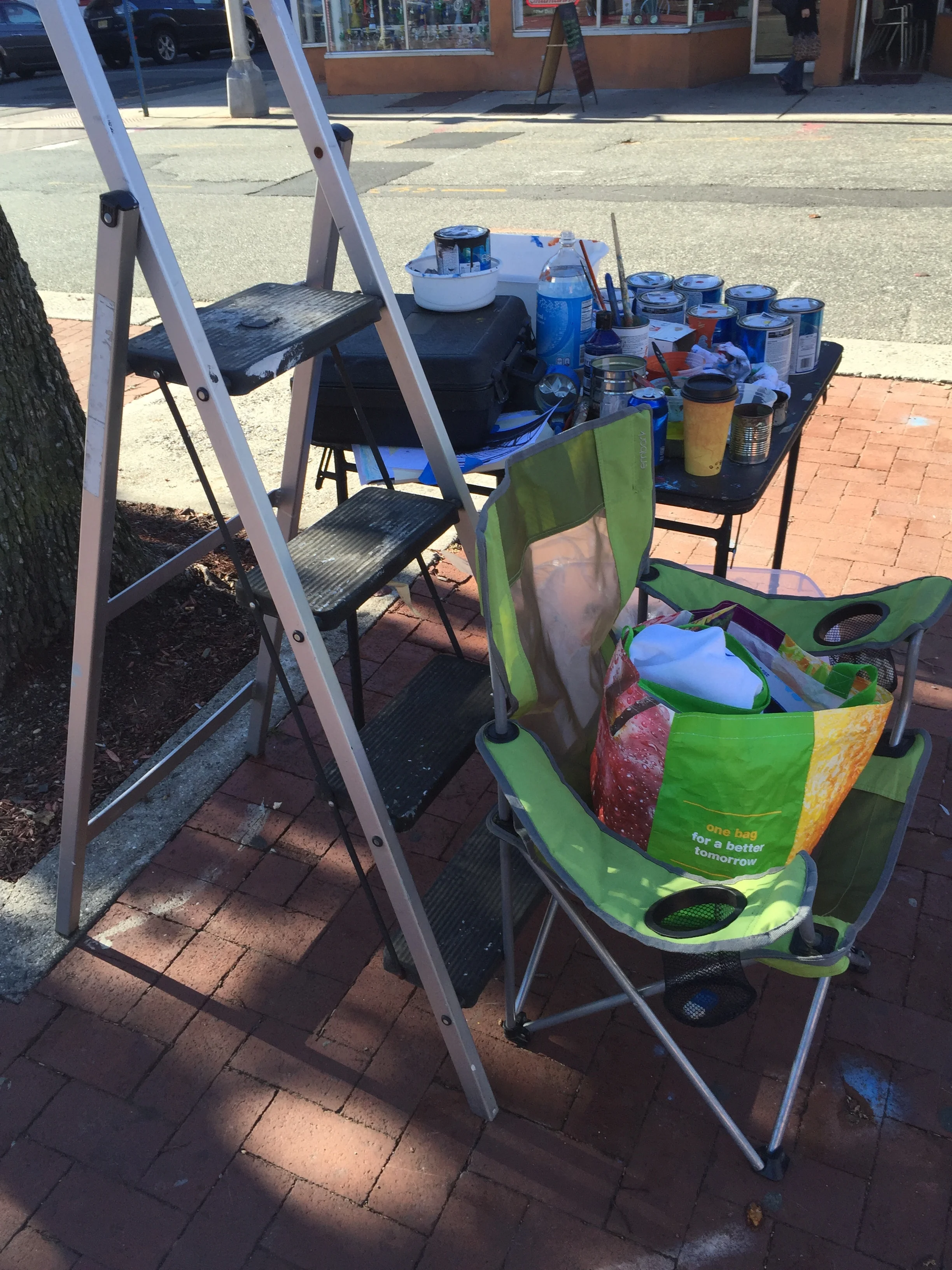  76 Main St. Hackensack, NJ - Artist at work 